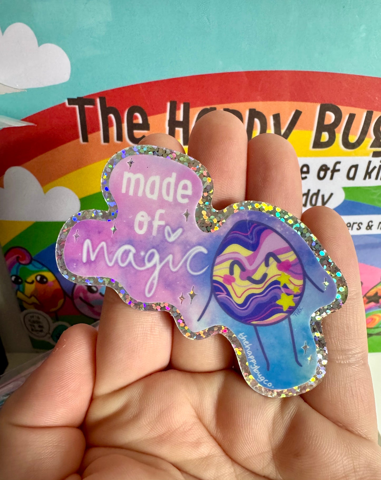 Made of Magic glitter vinyl sticker
