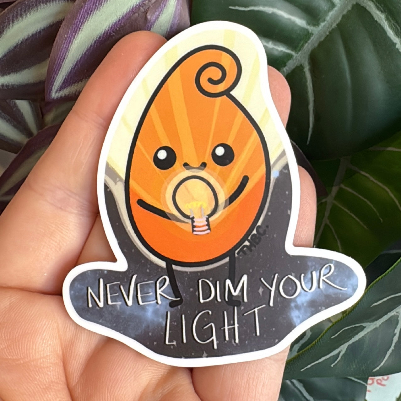 Never dim your light Vinyl sticker
