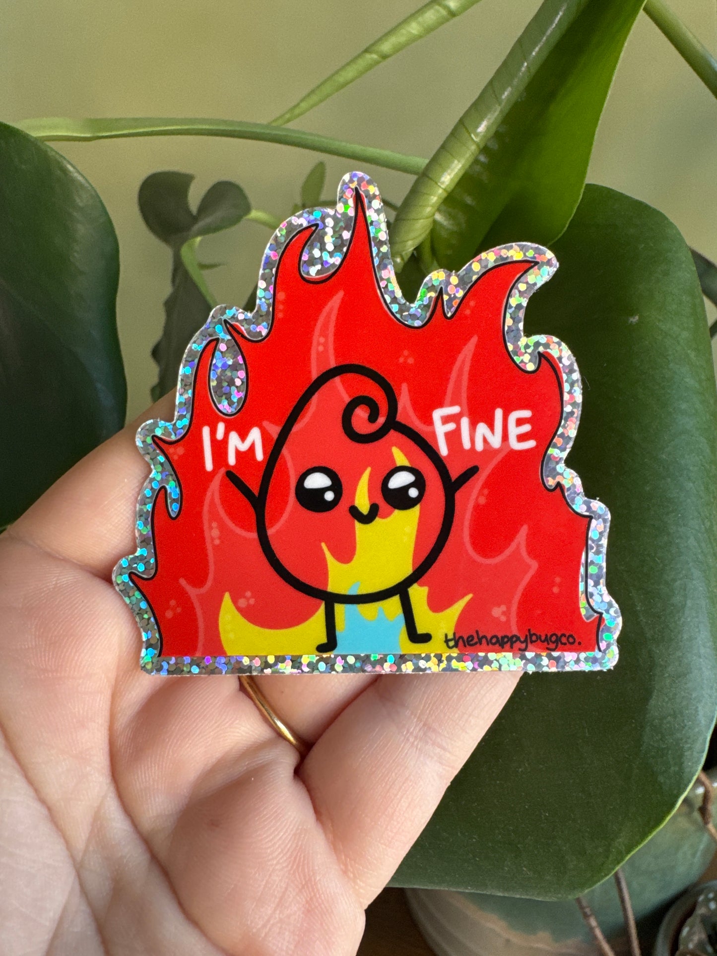 IM FINE glitter vinyl sticker