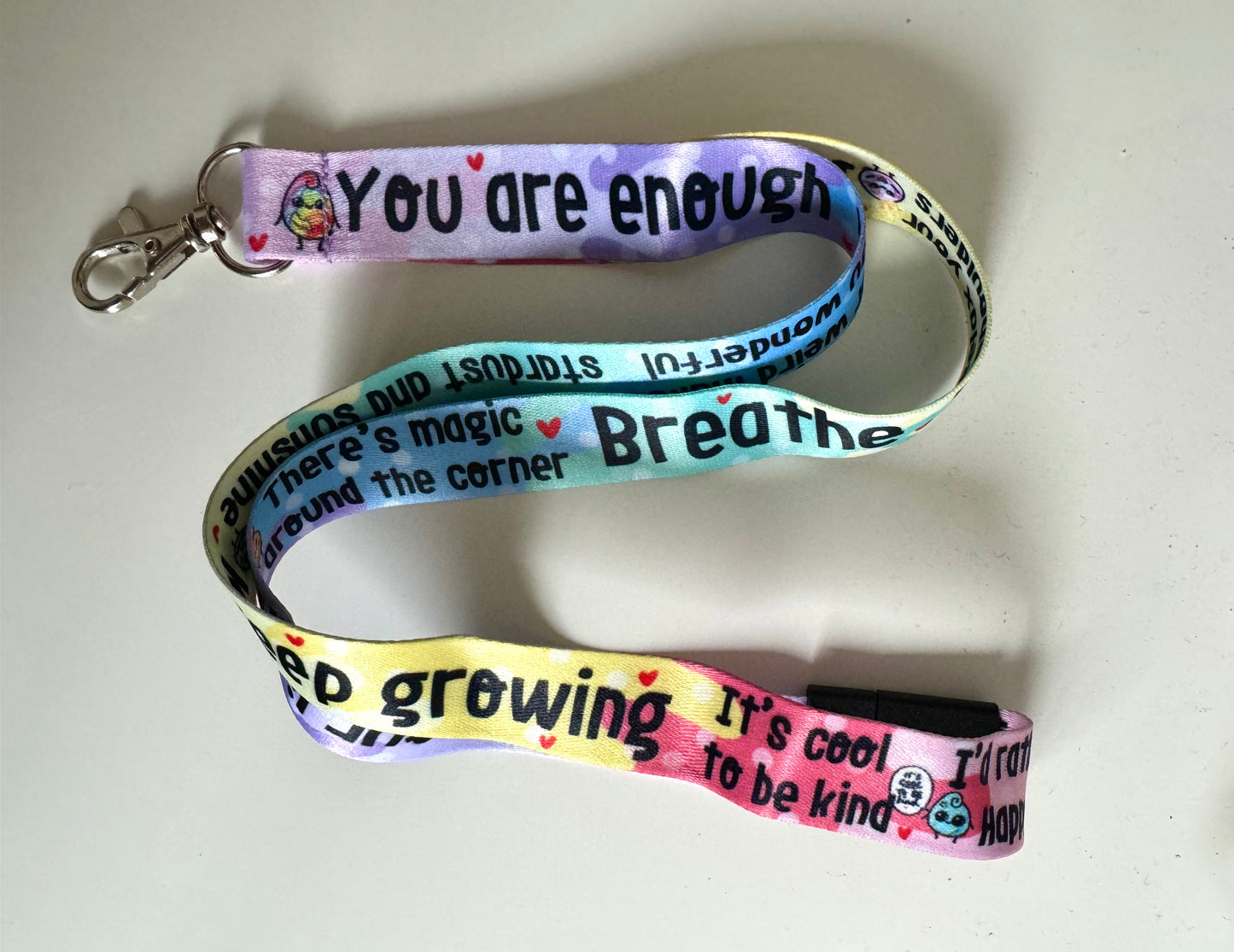 Pastel Affirmations Lanyard