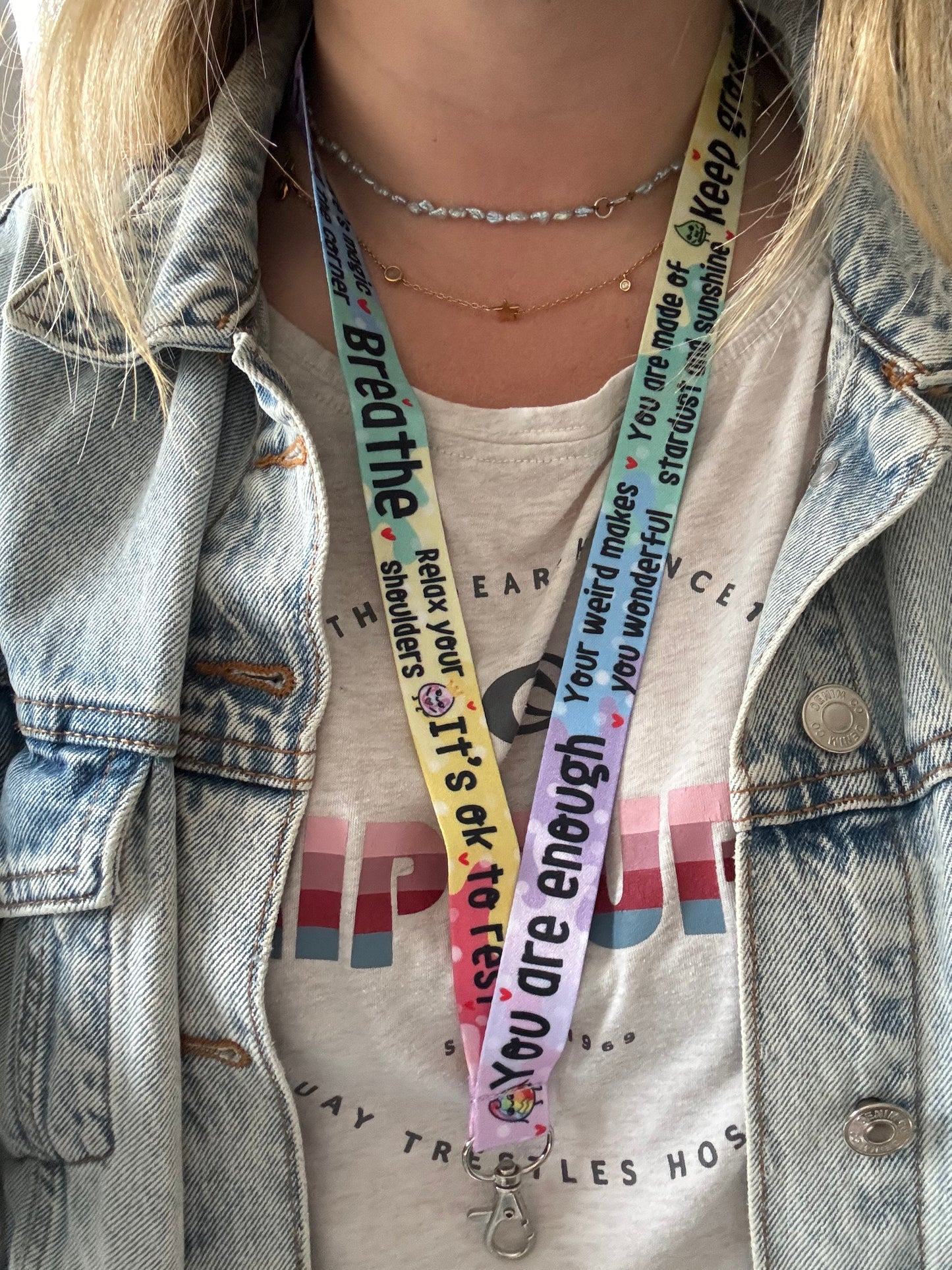 Pastel Affirmations Lanyard