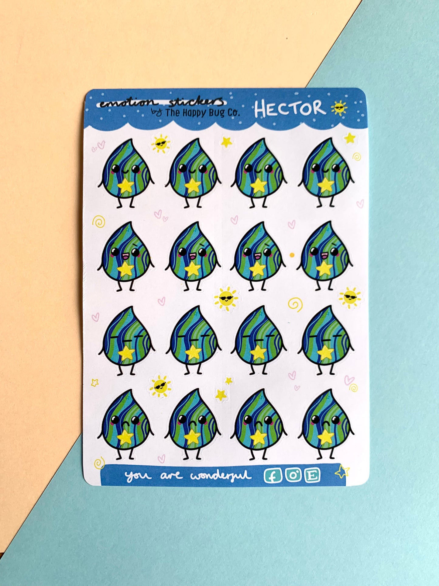 Emotion sticker sheet SET OF 4 (paper)