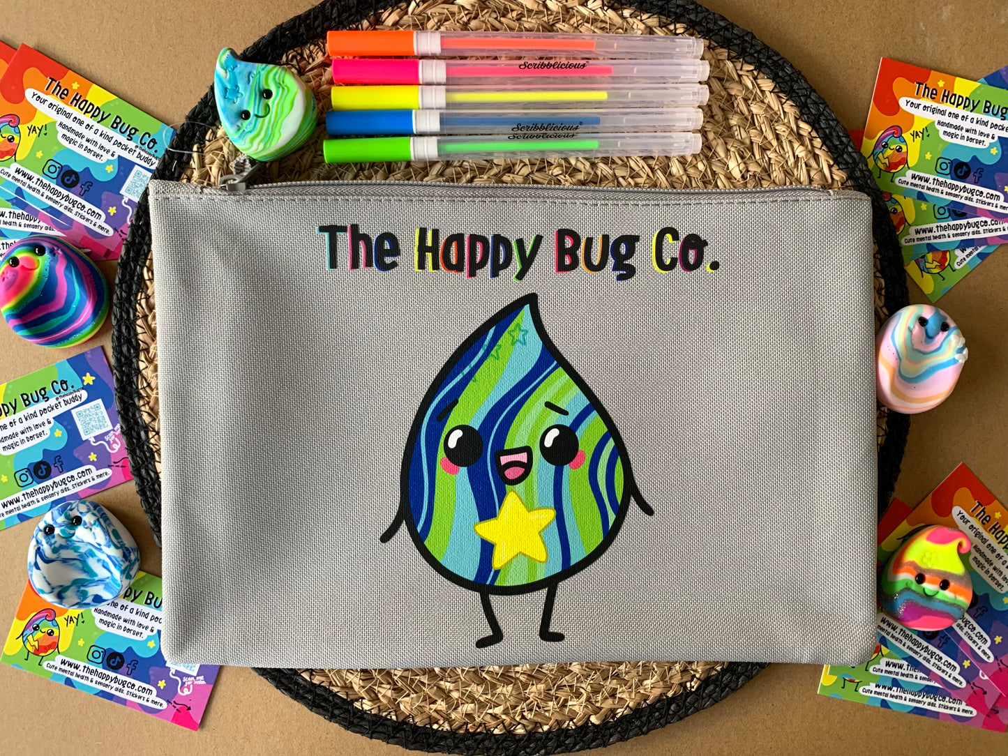 Grey Large Pouch - Choose your character