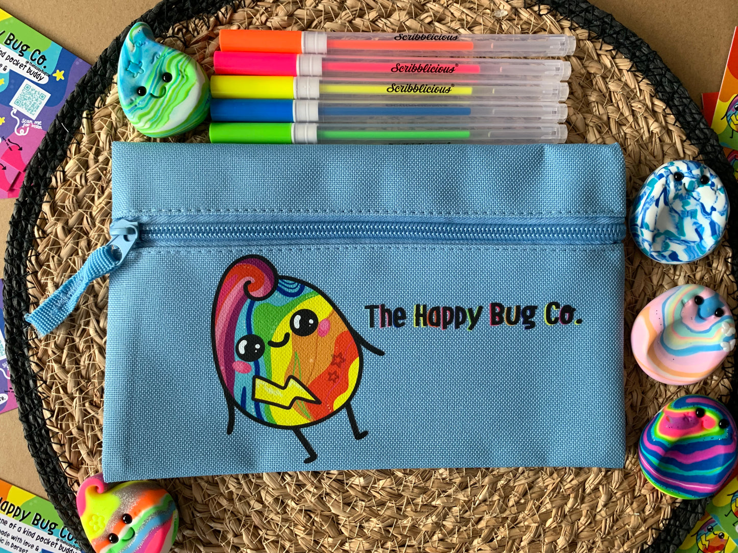 BLUE Pencil case - Choose your character
