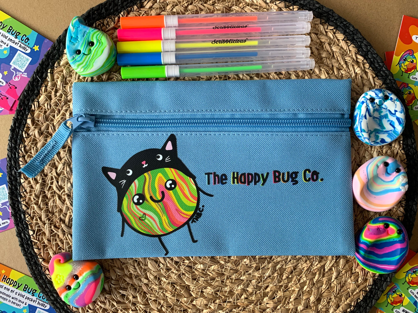 BLUE Pencil case - Choose your character