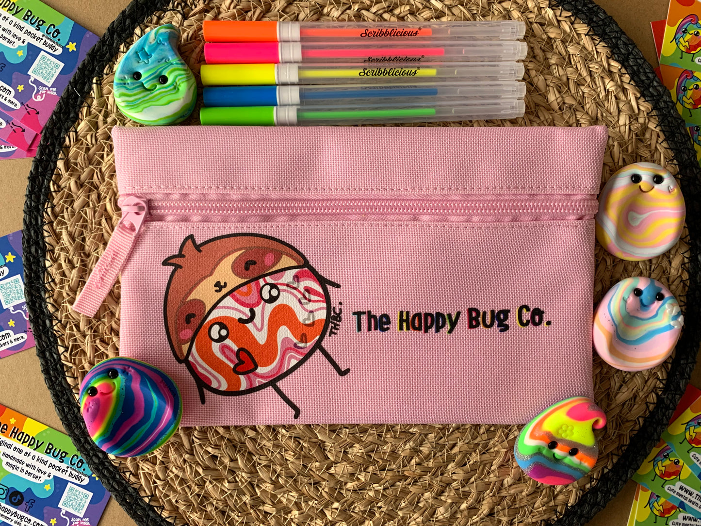 PINK Pencil case - Choose your character