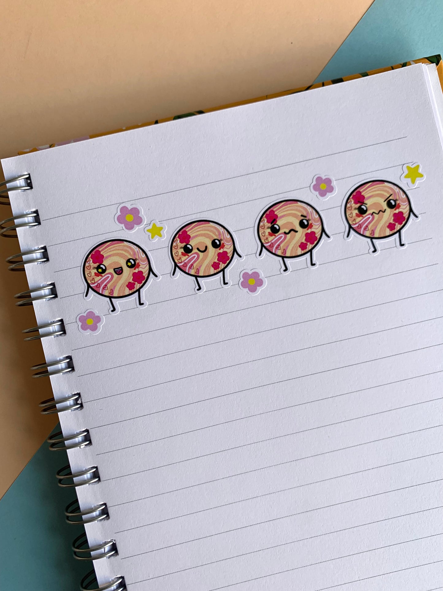 Emotion sticker sheet SET OF 4 (paper)