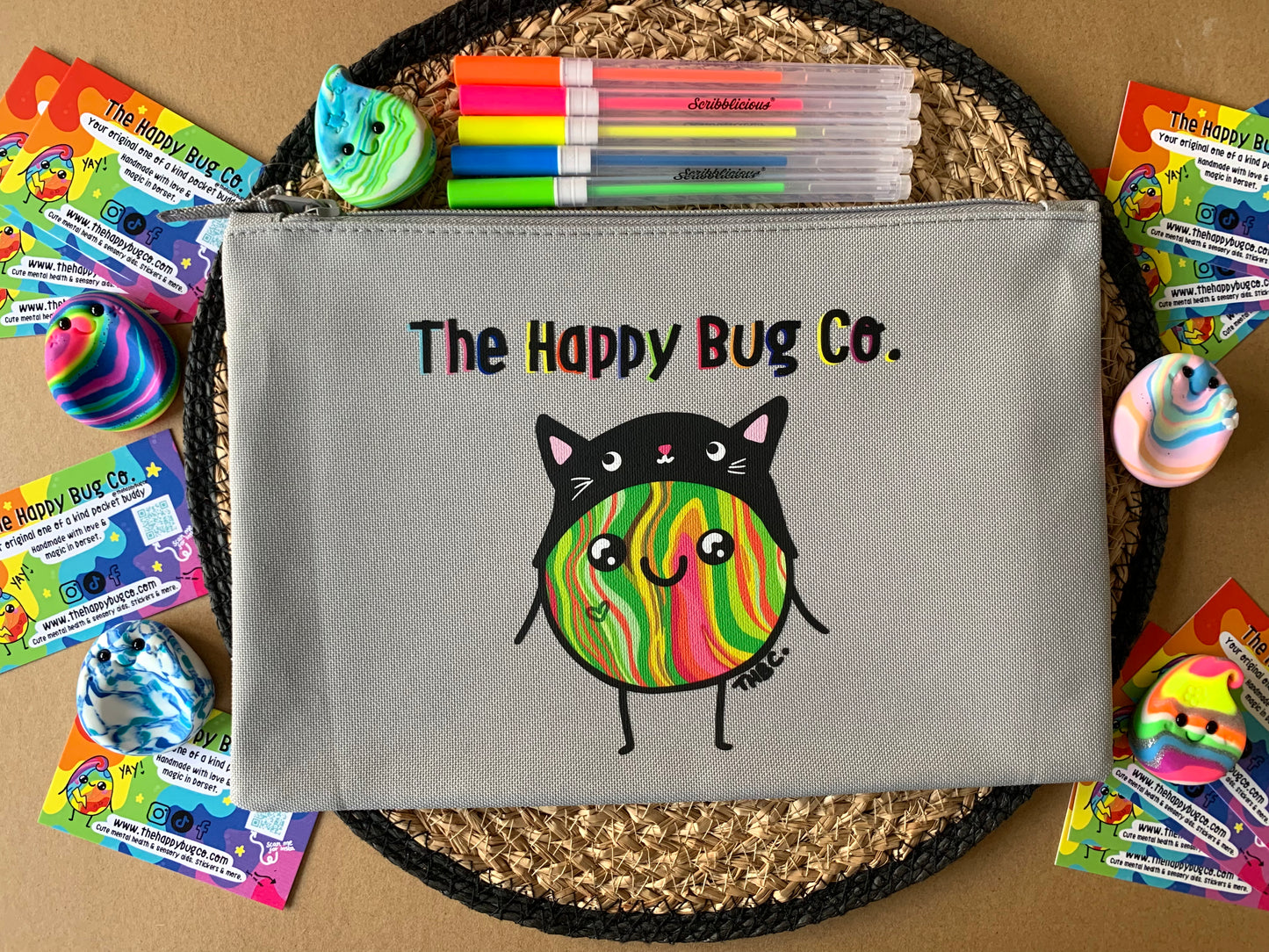 Grey Large Pouch - Choose your character