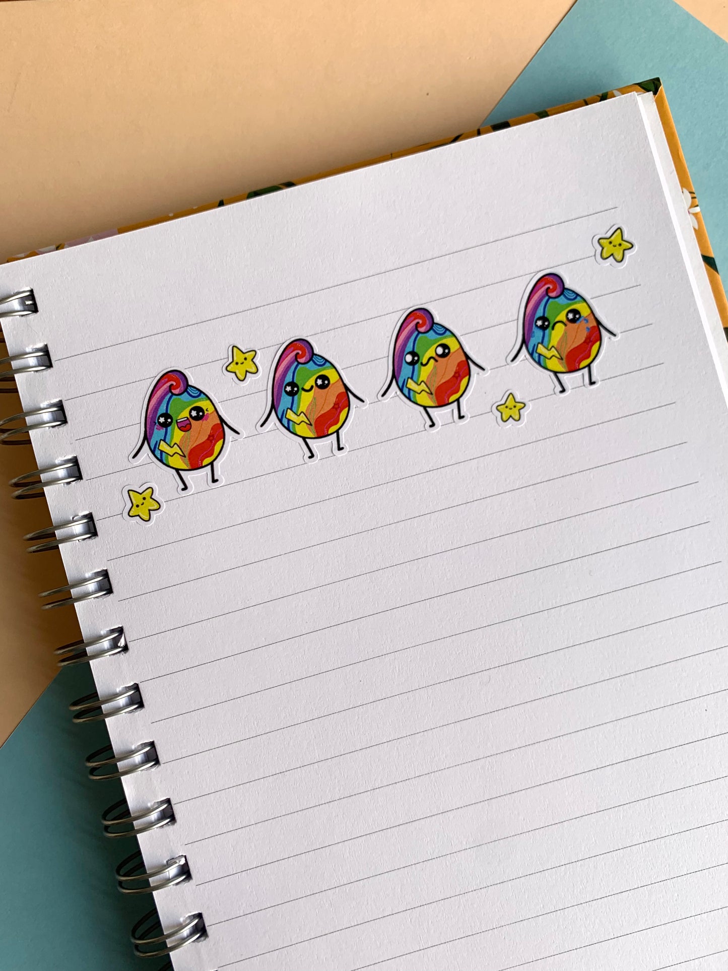 Emotion sticker sheet SET OF 4 (paper)