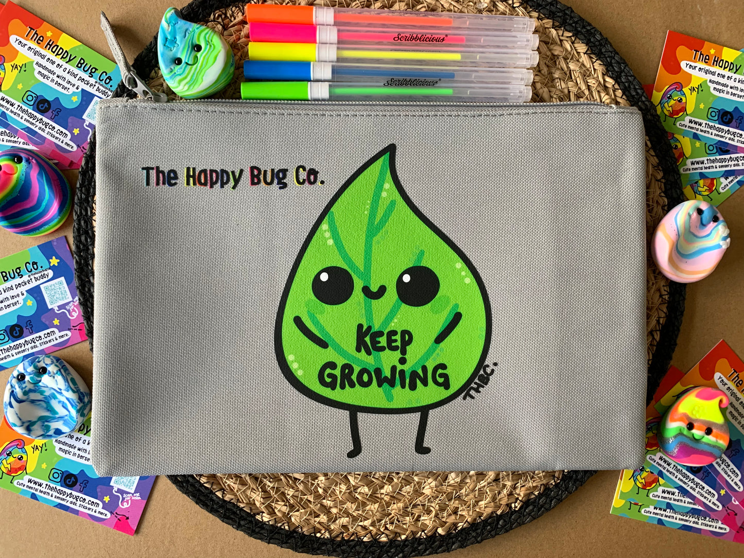 Grey Large Pouch - Choose your character