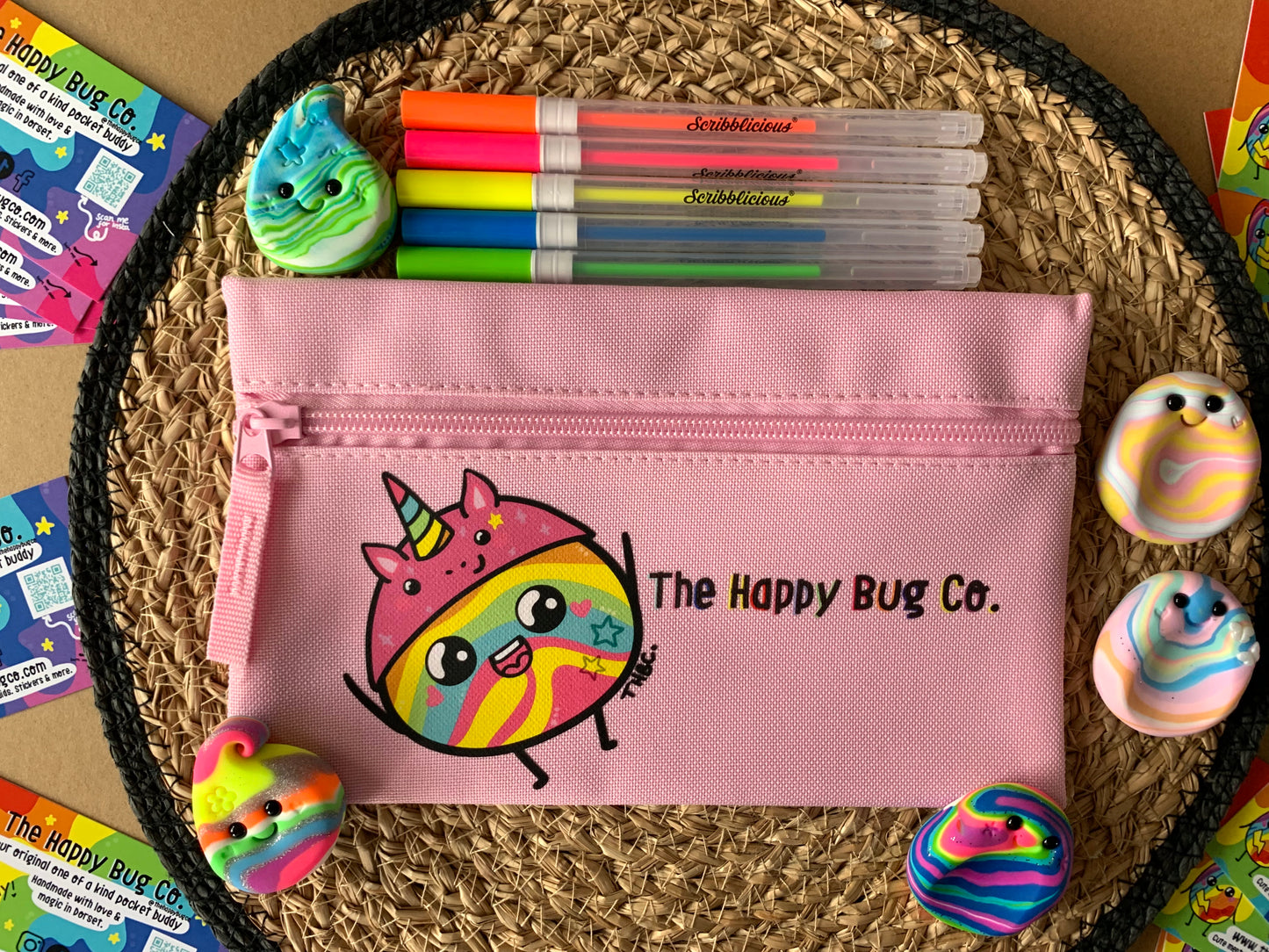 PINK Pencil case - Choose your character
