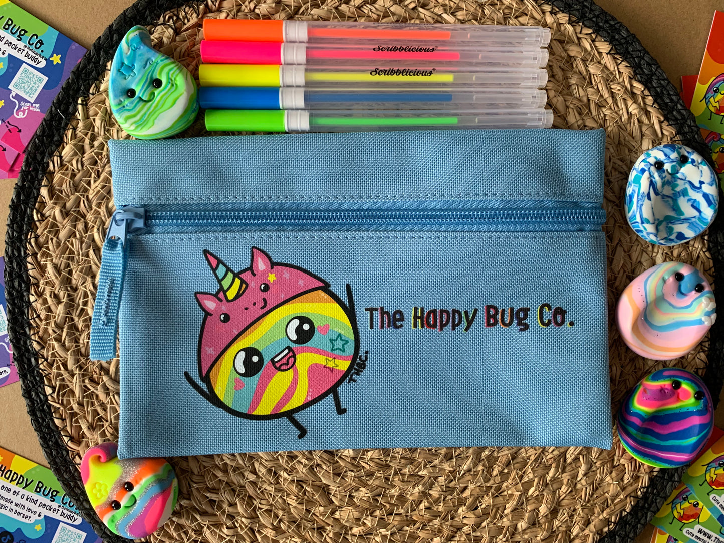 BLUE Pencil case - Choose your character