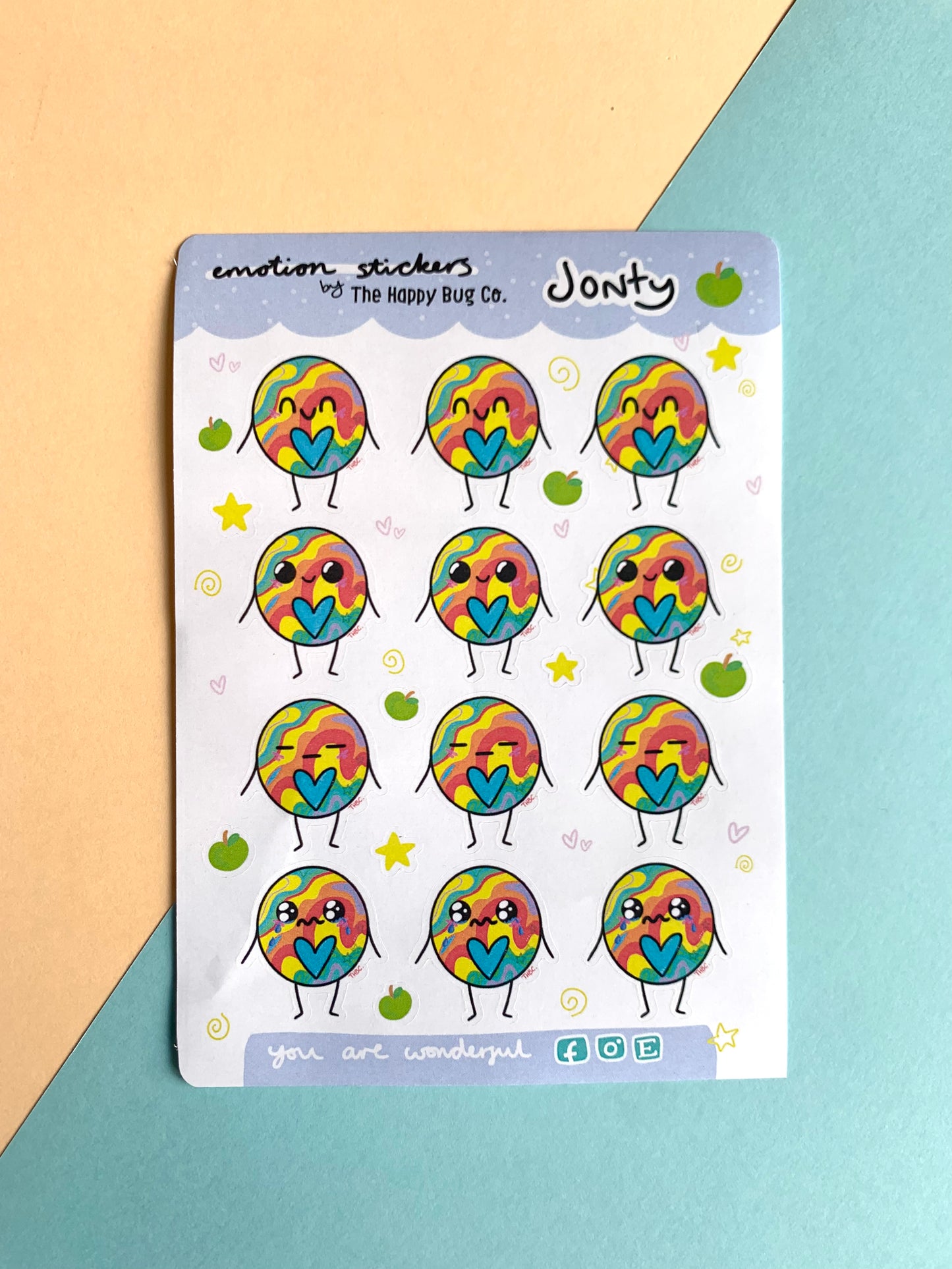 Emotion sticker sheet SET OF 4 (paper)