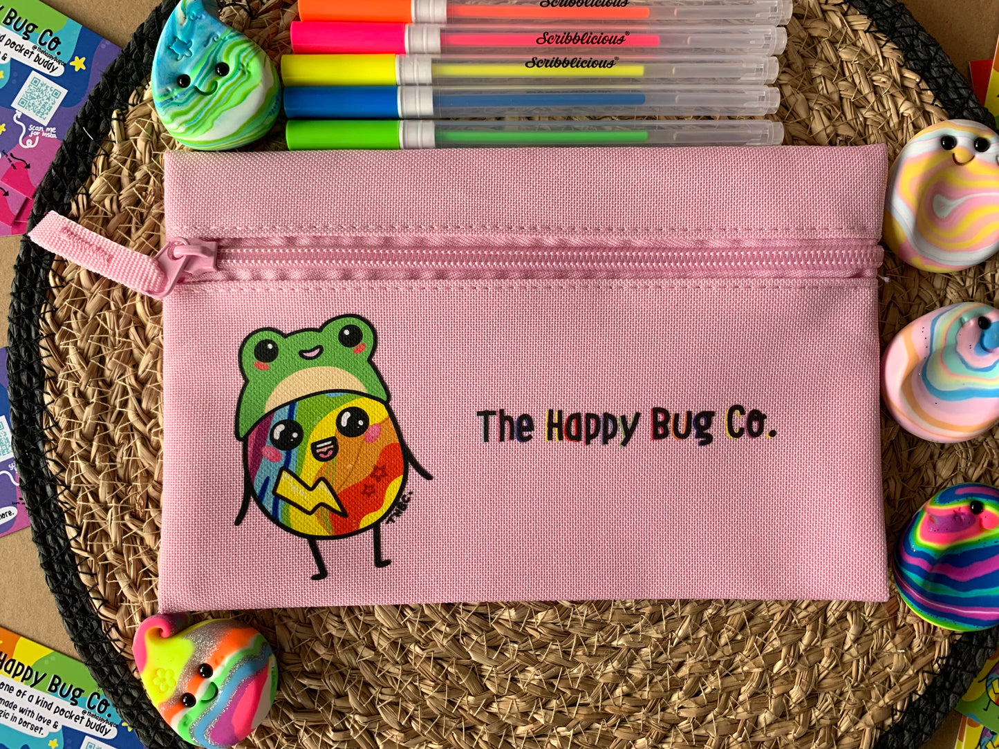 PINK Pencil case - Choose your character