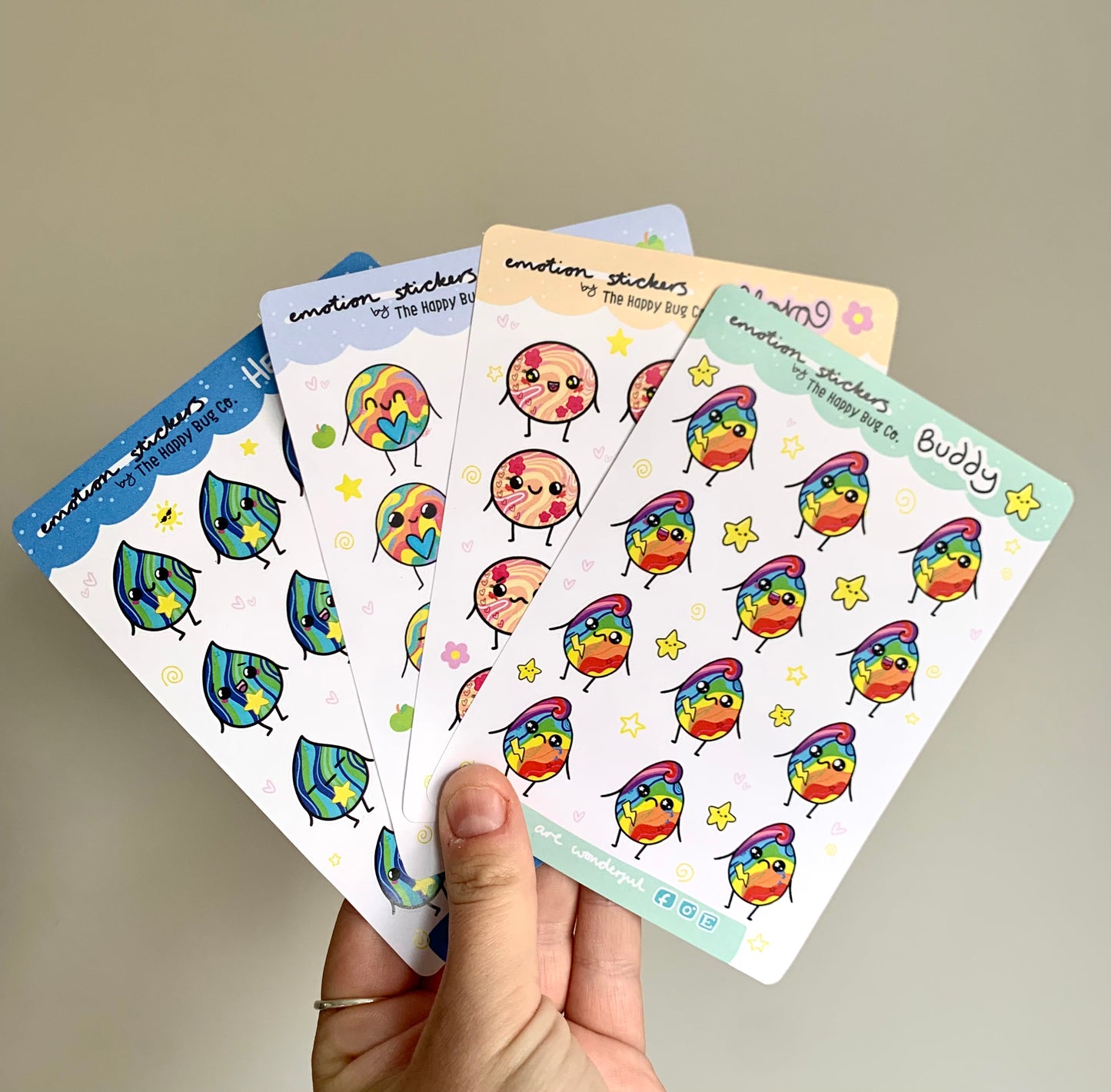 Emotion sticker sheet SET OF 4 (paper)
