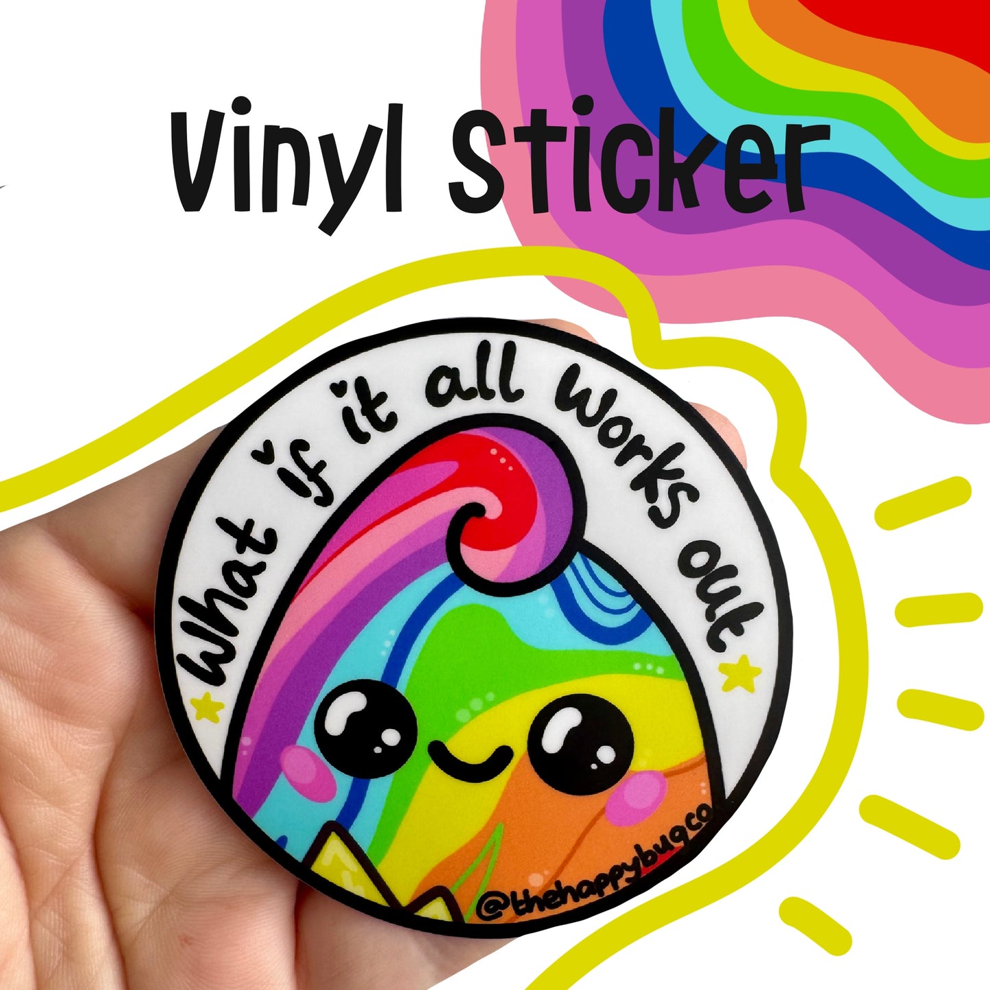 What if it all works out Buddy vinyl sticker