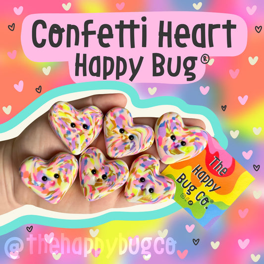 Confetti Heart Happy Bug