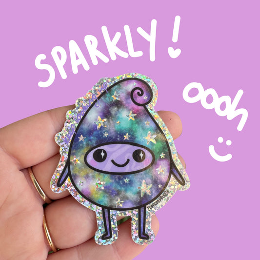 Space Bug Holo glitter vinyl sticker