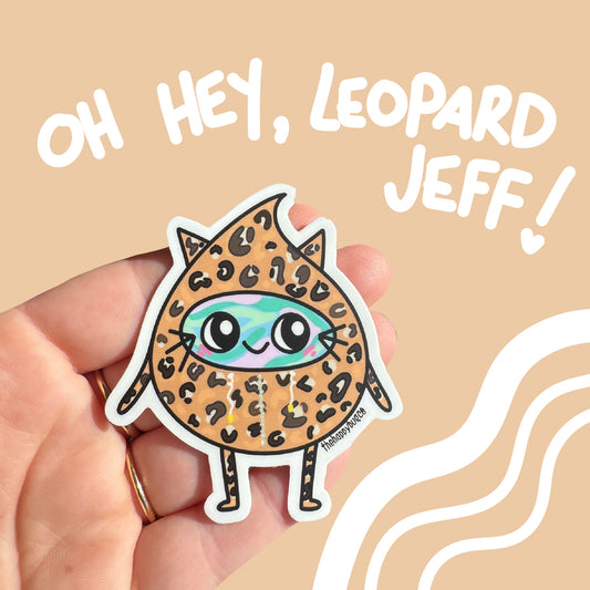 Leopard Jeff vinyl sticker