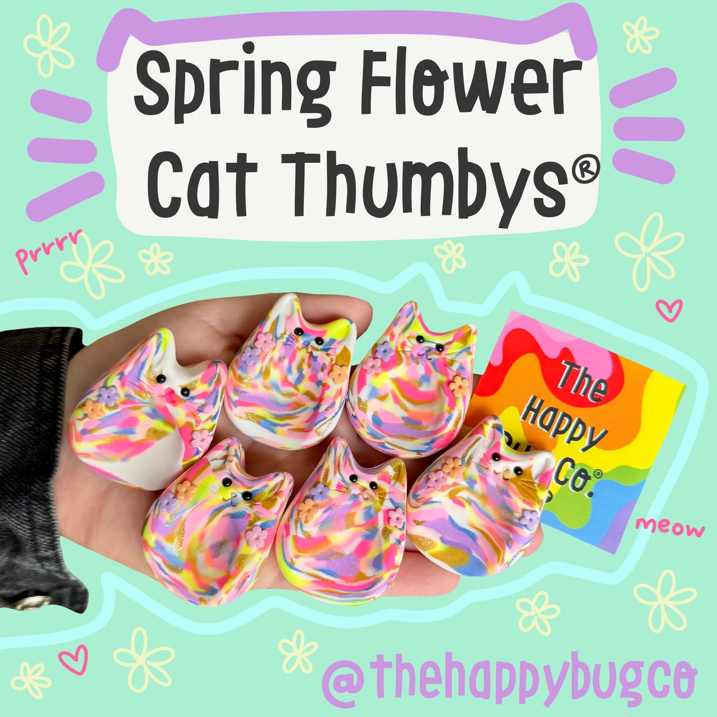 Spring Flowers Cat Thumby