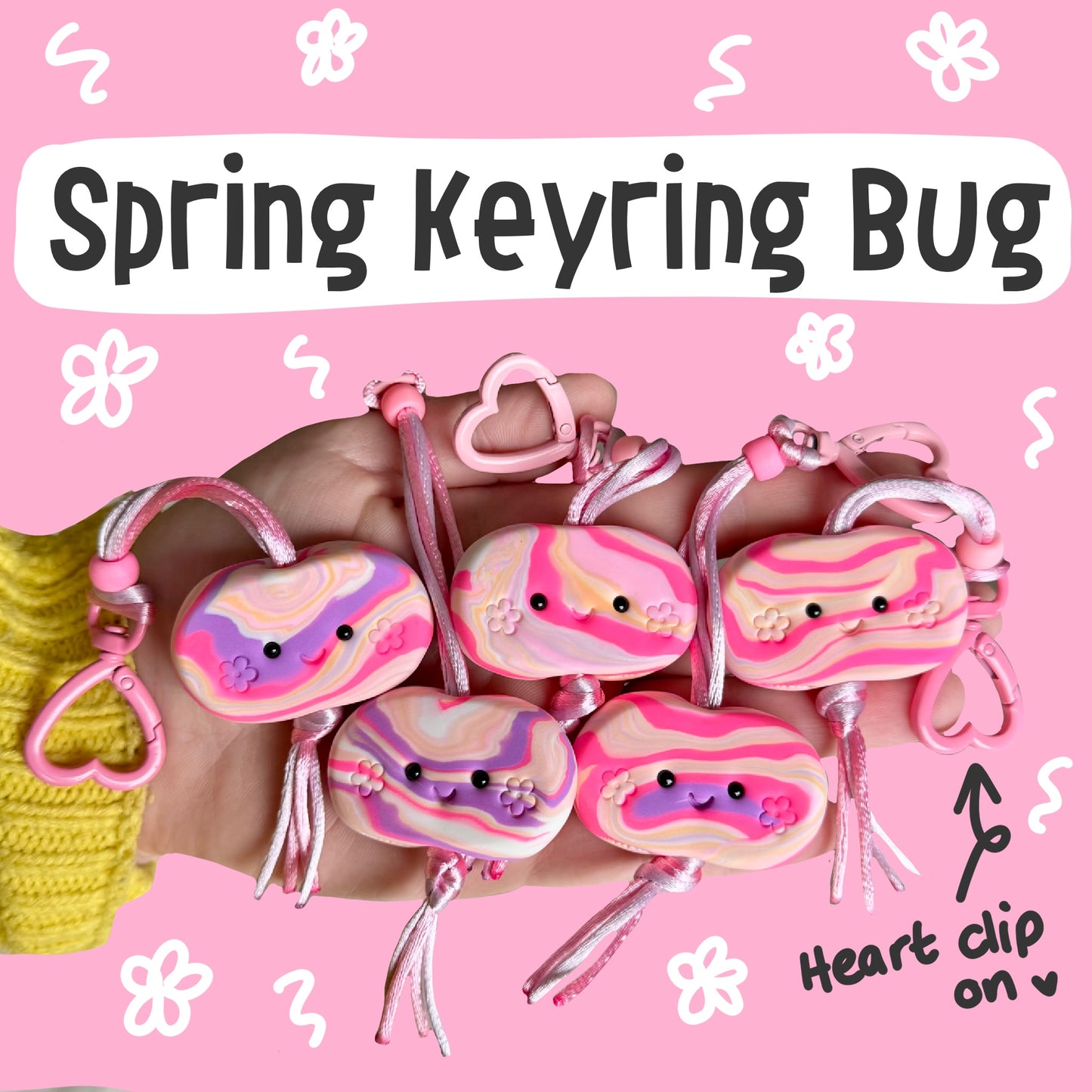 Spring Keyring Bug (clip on)