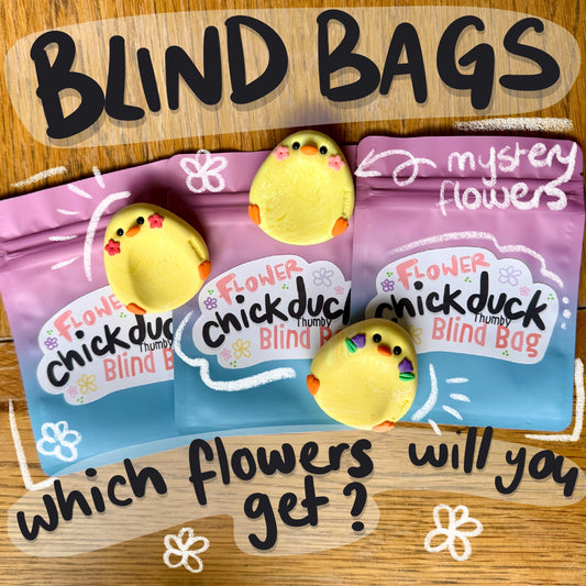 Flower ChickDuck Thumby Blind Bag with mini keychain
