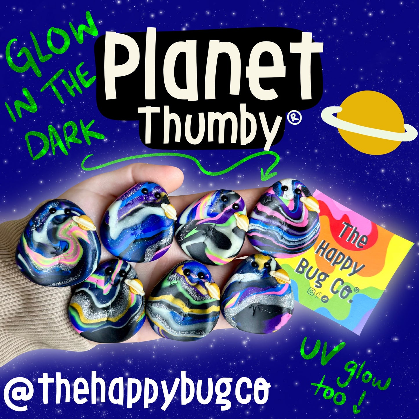 Planet Thumby (Glow in the dark details & textured belly)