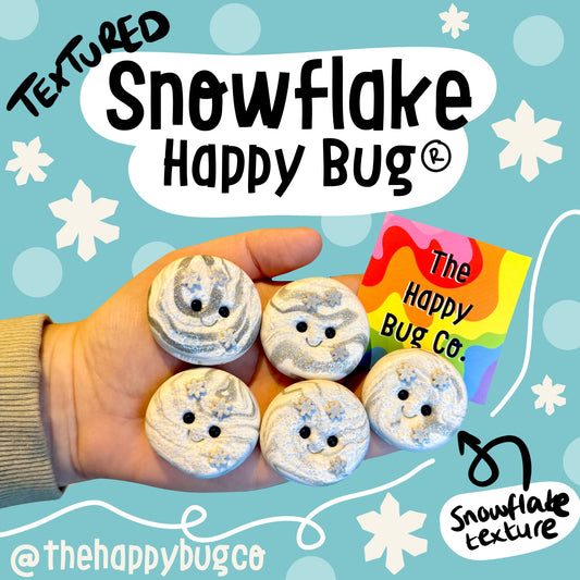Textured Snowflake Happy Bug