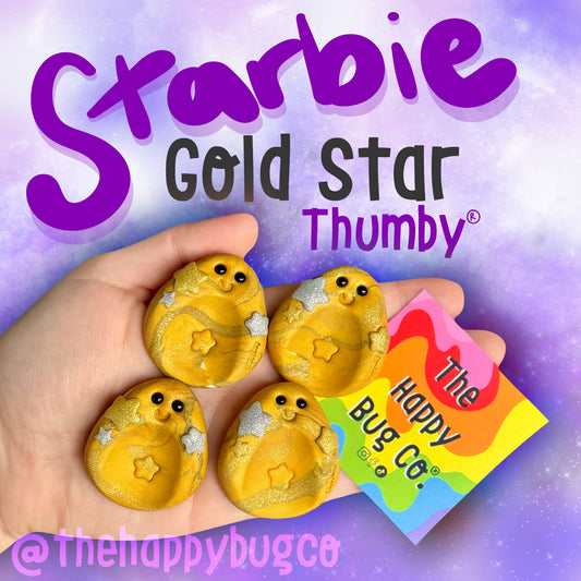 Starbie Gold Star Thumby (textured belly)